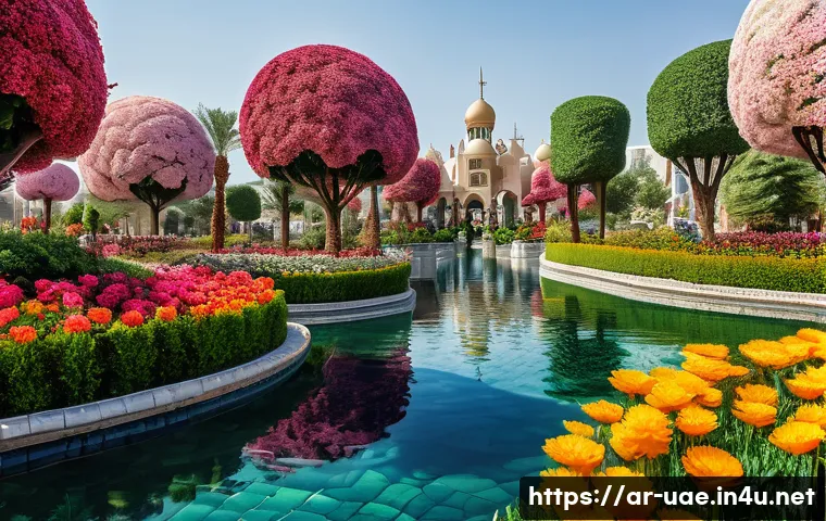두바이 미라클 가든 방문기 - Here are three detailed image prompts in English, inspired by the enchanting Dubai Miracle Garden, a...