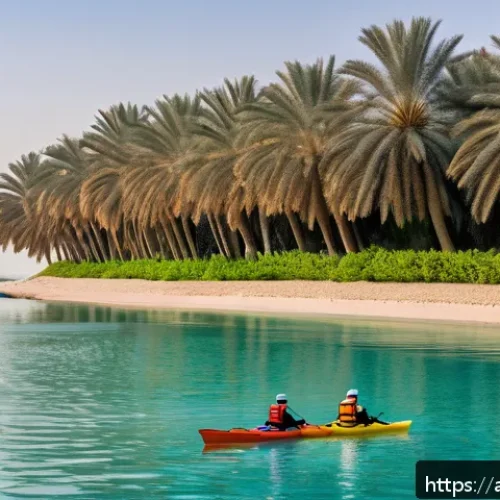 아부다비 코르니쉬 해변 - A vibrant coastal scene at Abu Dhabi Corniche during early morning, featuring diverse people of all ...